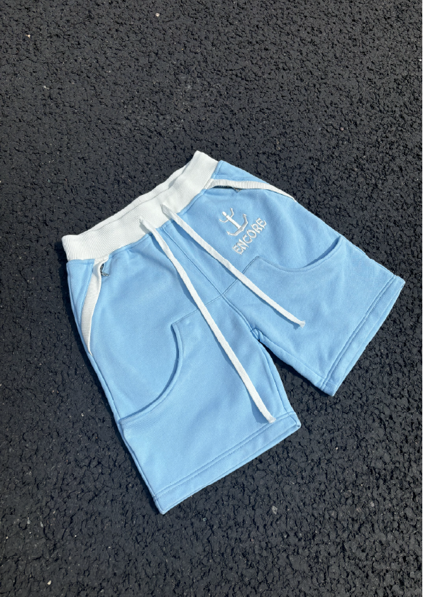 'ACCENT' SHORTS - BABY BLUE (UNISEX)