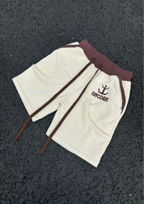 'ACCENT' SHORTS - COFFEE (UNISEX)